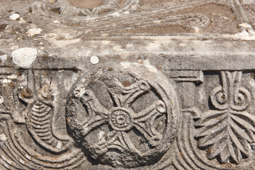 Archeological landmark ruins of Aphrodisias. Hellenistic and roman art. Turkey