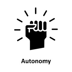 Autonomy, close fist Vector Icon which can easily modify or edit
