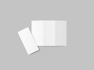 Professional A4 Trifold Brochure Isolated Realistic Mockup