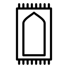 prayer mat icon high quality black perfect vector style vector