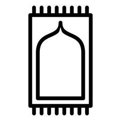 prayer mat icon high quality black perfect vector style vector