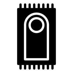 prayer mat icon high quality black perfect vector style vector