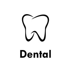 Dental design logo template illustration