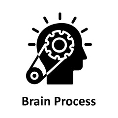 Brain process, brainstorming Vector Icon which can easily modify or edit
