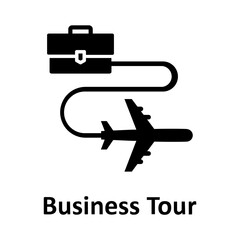 Airplane, business tour Vector Icon which can easily modify or edit
