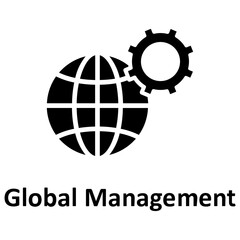 Cogwheel, global management Vector Icon which can easily modify or edit
