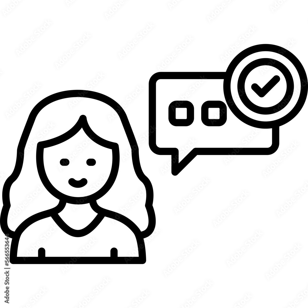 Wall mural conversation icon