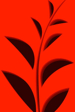 Piled red layers have holes that look like plant