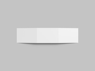 Front View A5 Trifold Landscape Brochure Isolated Mockup