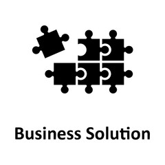 Business solution, jigsaw Vector Icon which can easily modify or edit

