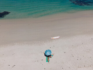Umbrella on a beautiful beach