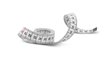 Measuring tape isolated on a transparent background - obrazy, fototapety, plakaty