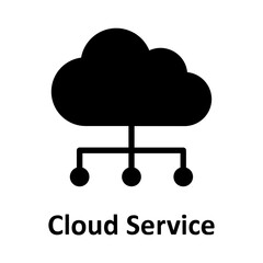 Cloud computing, cloud service Vector Icon

