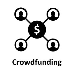 Crowdfunding, dollar Vector Icon
