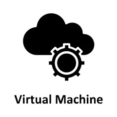 Cloud computing, cogwheel Vector Icon

