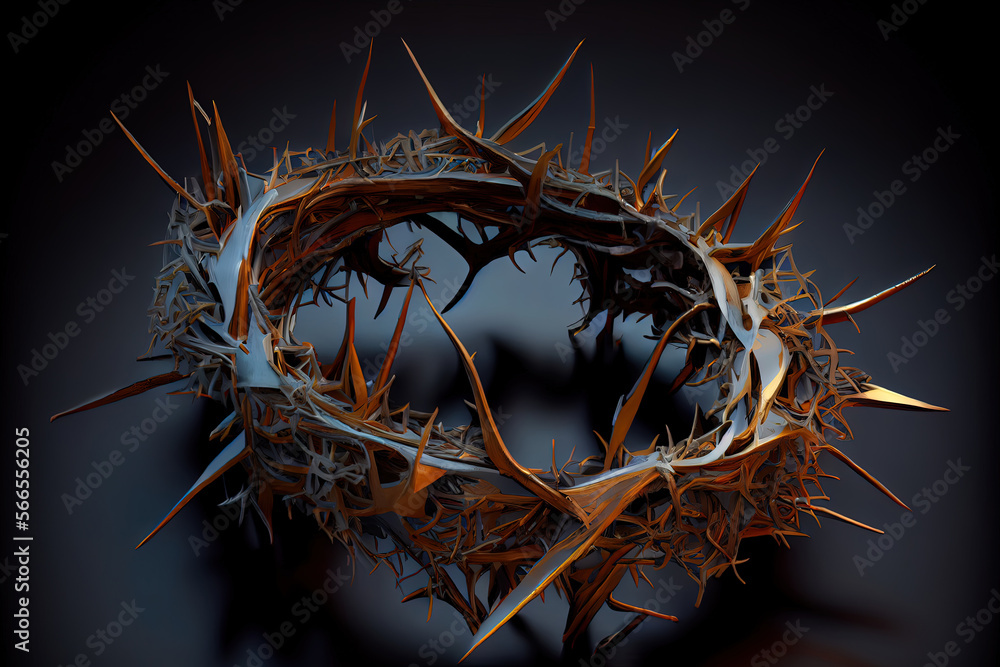 Wall mural 3d crown of thorns of jesus christ