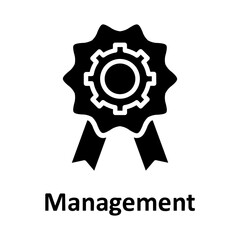 Badge, cog Vector Icon
