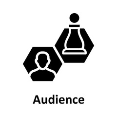 Audience, chess pawn Vector Icon

