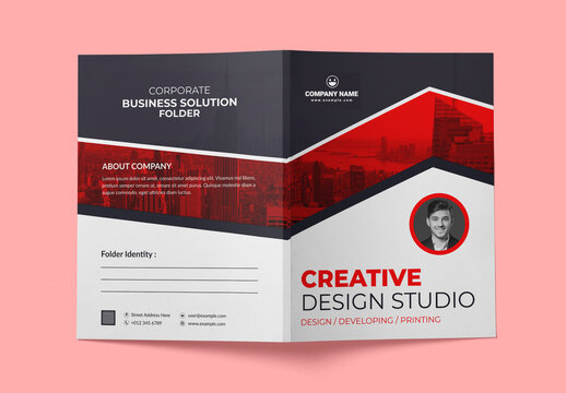 Presentation Folder Design Layout Template