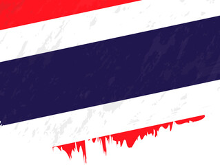 Grunge-style flag of Thailand.