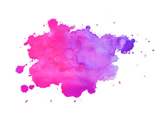 Pink abstract watercolor splash