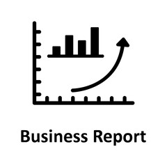 Business report, graph report Vector Icon

