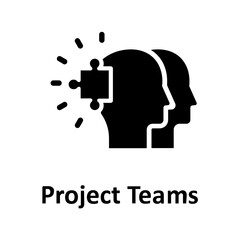 Project teams, puzzle Vector Icon
