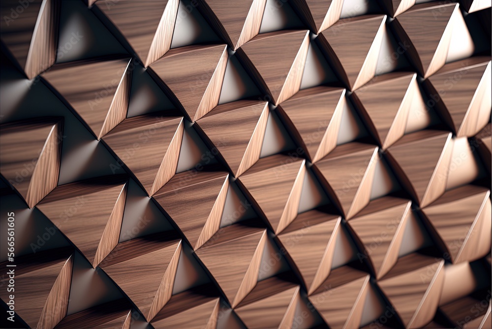 Poster shiny, matte tiles set in a diamond pattern. natural stone and wood were used to create the backdrop