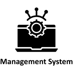 Cogwheel, laptop Vector Icon

