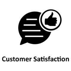 Chat bubble, customer satisfaction Vector Icon

