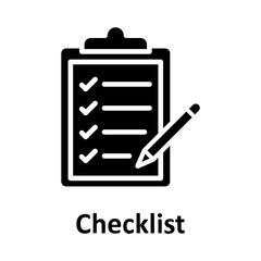 Checklist, clipboard Vector Icon

