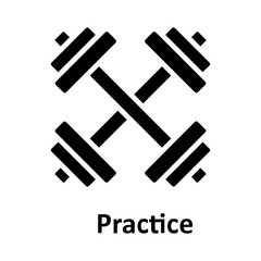 Barbell, dumbbell Vector Icon

