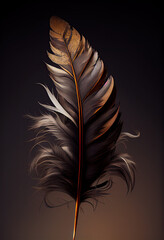 Feather of hyperealistic