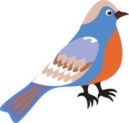 A small decorative bird.  Vector file for designs.
