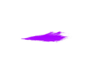 Abstract purple brush for draw. Beautiful isolated smear brushes on white backdrop
