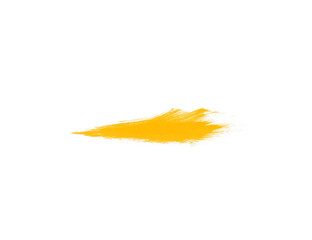 Abstract yellow brush for draw. Beautiful isolated smear brushes on white backdrop