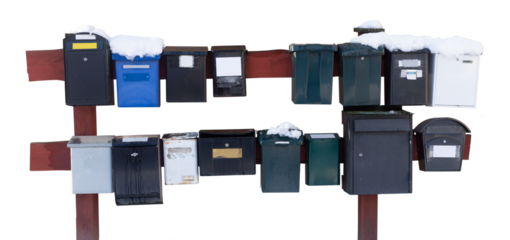 mailboxes in snow
