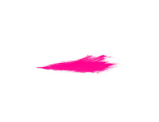 Abstract pink brush for draw. Beautiful isolated smear brushes on white backdrop