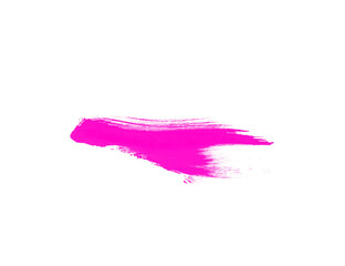 Pink paint stain brush for art painting. Paint brushes for draw