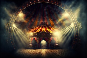a fairytale circus in the dark