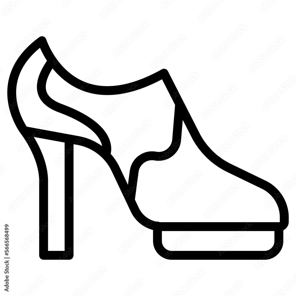 Sticker high heels icon