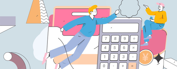 Internet finance and wealth management investment flat vector concept operation hand drawn illustration
