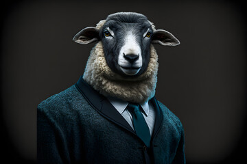 Sheep in a hoodie, generative ai