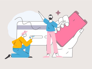 Internet finance and wealth management investment flat vector concept operation hand drawn illustration
