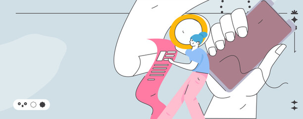 Internet finance and wealth management investment flat vector concept operation hand drawn illustration
