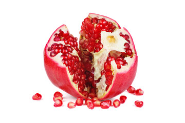Fresh juicy pomergranate seeds background
