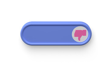 hardcover image for bandages with thumbs down printed in right corner on white background. 3d render