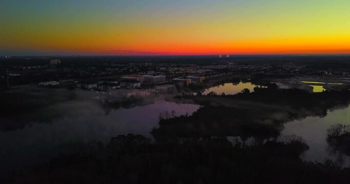 Florida's Sunrise Over the Water 4k