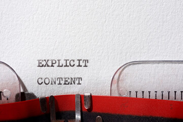 Explicit content text