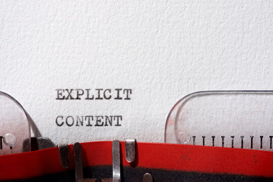 Explicit content text